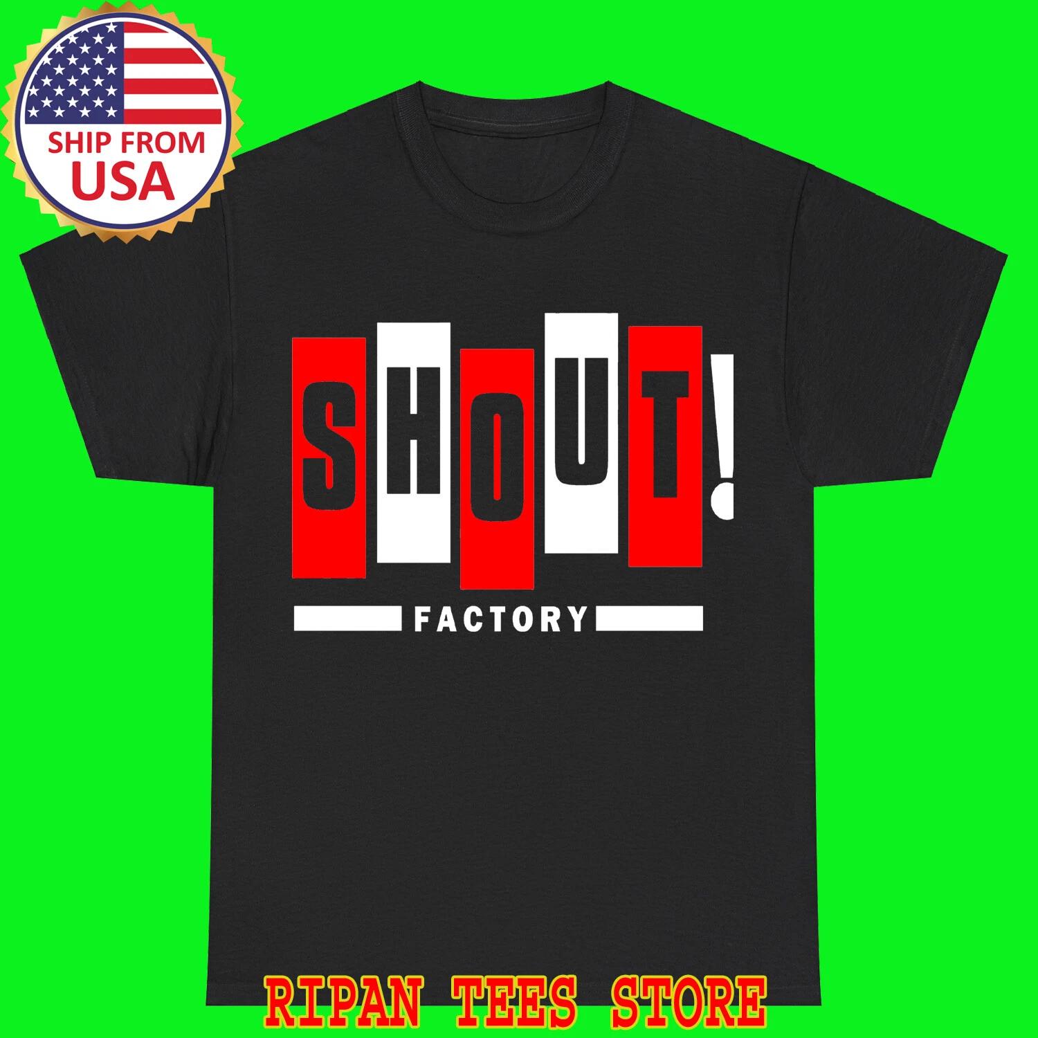 Shout Factory Music Black T-Shirt Tee Top Unisex 4XL