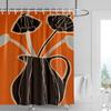 Abstract Plant Art Shower Curtain Morandi Color Rainforest Illustration Bathroom Shower Room Partition Curtain Decoration