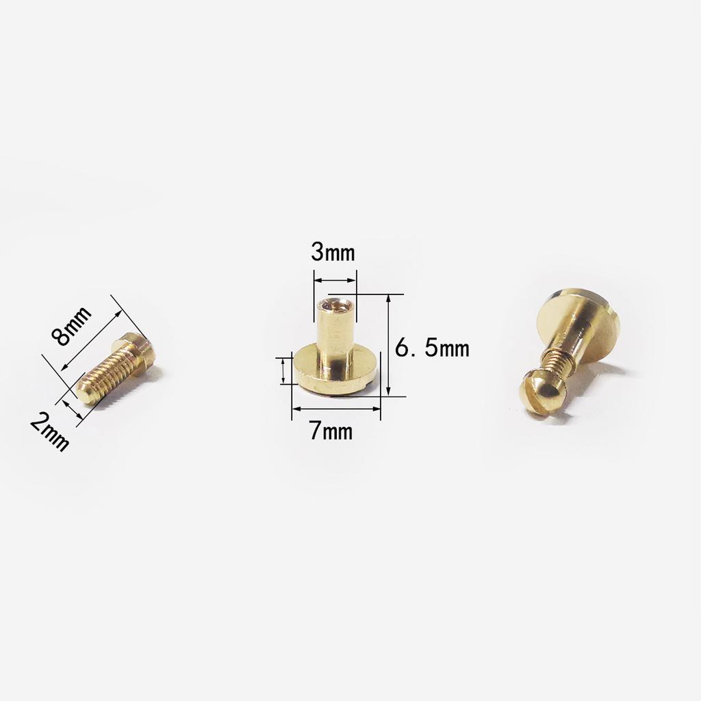 10 Seturi Șuruburi pentru Legat Cărți Legare Ușoară Dezasamblare Robust Nituri pentru Registre pentru Artizanat din Piele Registru