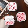 Clear Earphone Cases Cover With Hook Case For Samsung Galaxy Buds 3 FE 3Pro Live 4Pro 2 4 Pro 2Pro Red Lovely Cherry