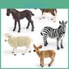 Detailed Static Animal Figurines Collection Of White-tailed Deer Zebra Cow And Foal