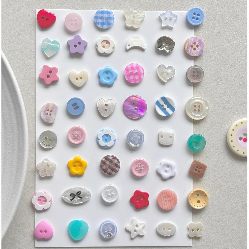 20Pcs/Set Multicolour Button S Crafts Diy Scrapbooking Cute Korean Sewing Button Randomly Apparel Accessories