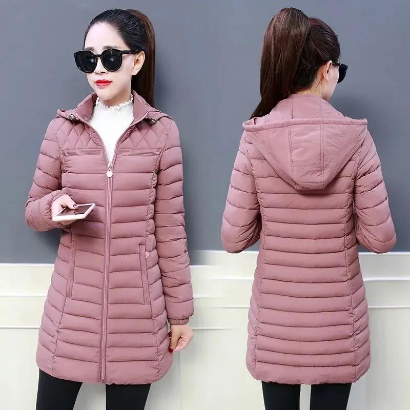 Women's Winter Pure Color Simple Jacket Commuting Temperament Coat