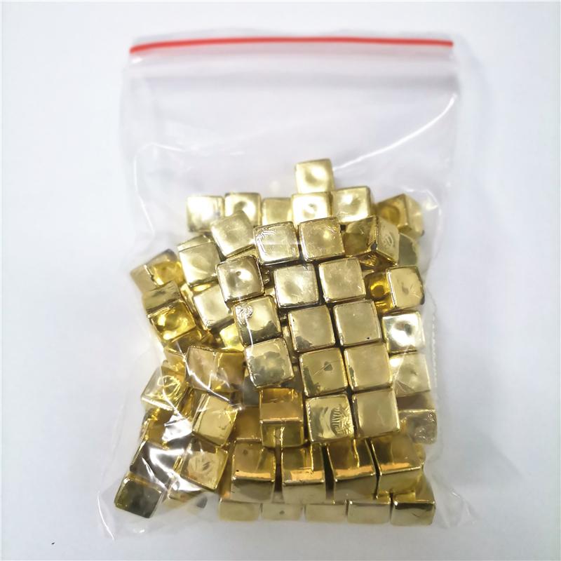 50Pcsset Solid Color Gold Black Blank Square Corner Acrylic Dice Chess Piece Right Angle Sieve 8Mm Cube For Board Game