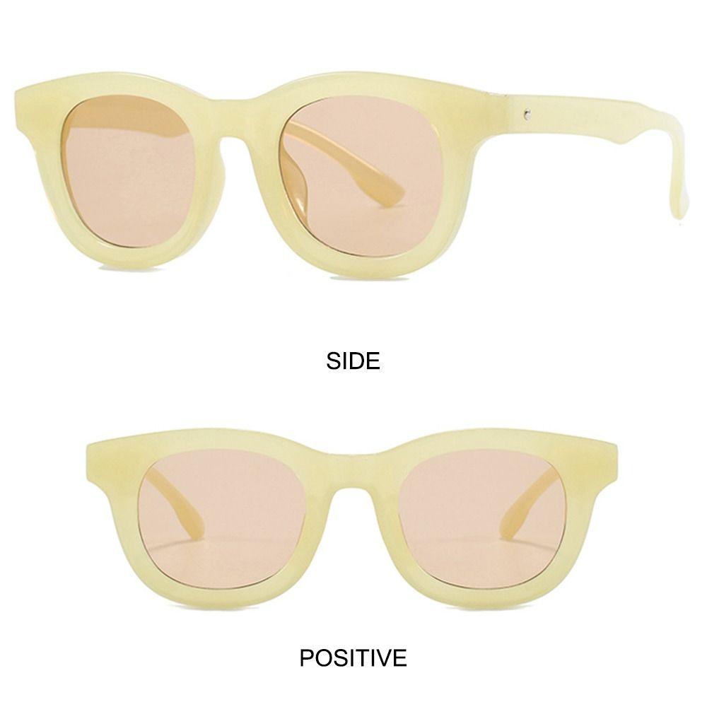 UV400 Jelly Green Sun Glasses Colorful Punk Shades Fashion INS Style Eyeglasses  for Women & Men