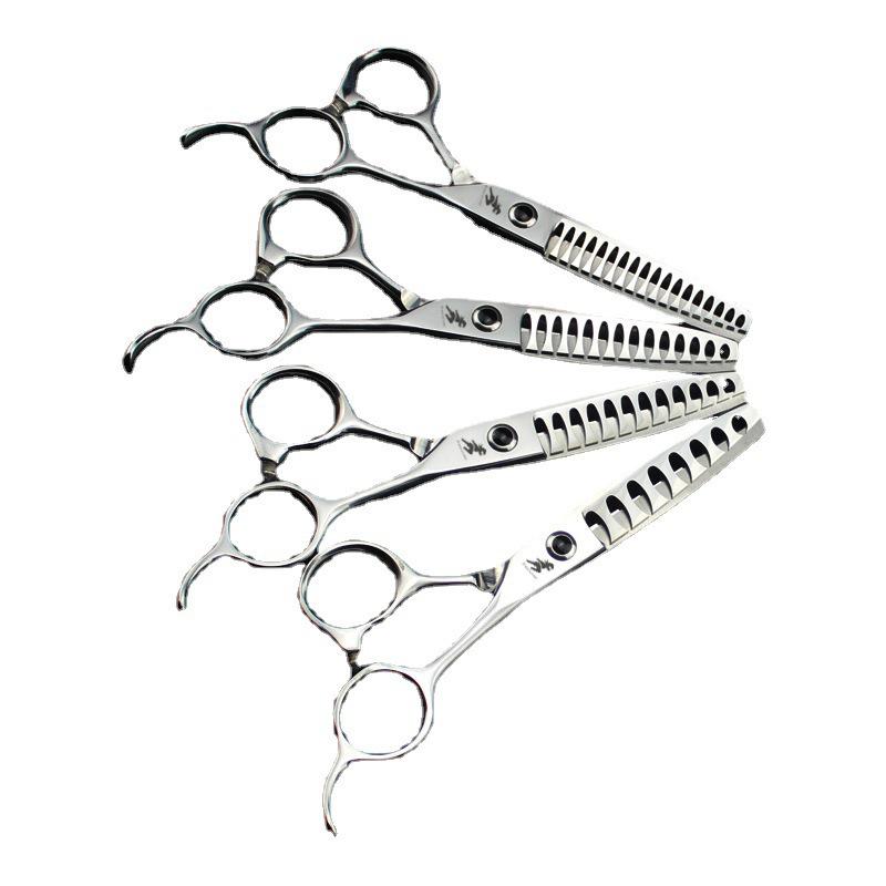 Shen Xingzhe 6.0-Inch Thinning Barber Scissors with Fish Bone Tooth Shape, 4 Teeth Types, 7H