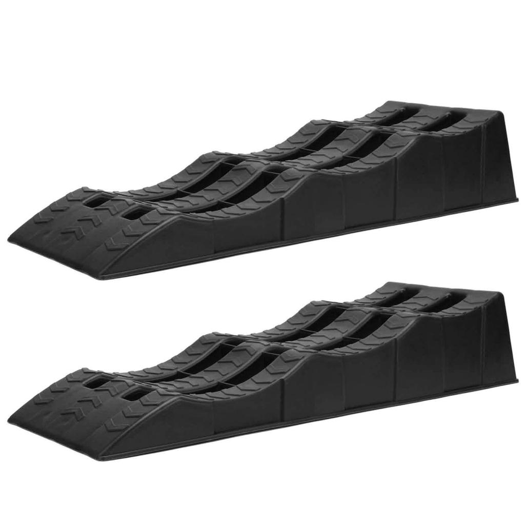 2PCS Automotive Leveling Ramp 7716LBS Capacity 3 Different Height Long Lasting Use for Travel