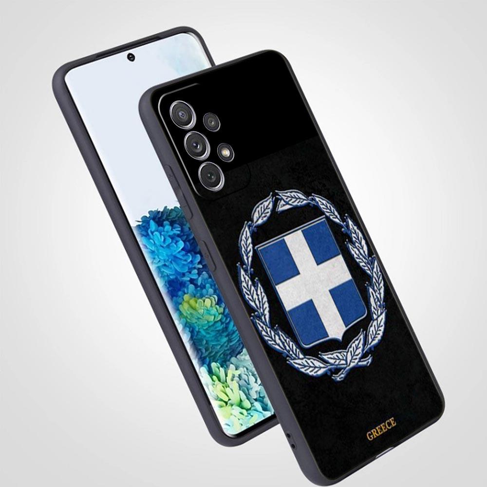 Phone Case for Samsung Galaxy A13 A15 A17 A07 A21S A22 A23 A25 A31 A73 A32 A52 A52S A41 5G Soft TPU Shell Greece Greek Flag Bags