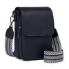 Bolso Bandolera de Cuero Vintage para Mujer Bolso para Teléfono para Mujer Correa Ancha Ajustable Bolso de Mano Compartimentos Múltiples con Cremallera Cartera