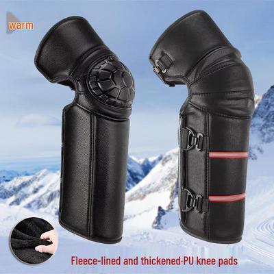 Unisex Winter Electric Motorcycle Knee Pads: Cold-Proof, Waterproof, Windproof, Thickened Fleece-Lined Leg Warmers for Riding