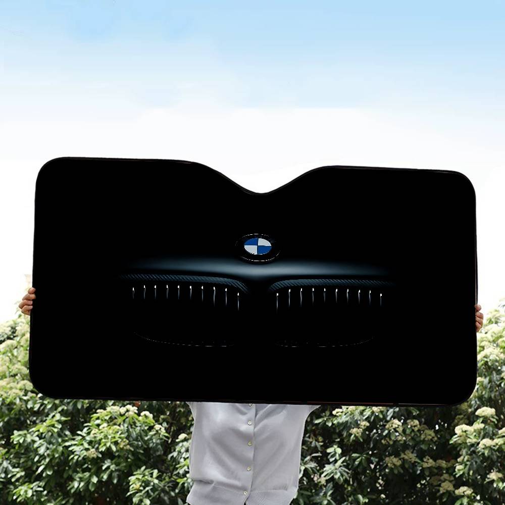 BBKG7 Luxury Sport Car B-BMWs Car Windshield Foldable Sun Shade Cover Block Reflector Portable Breathable Anti UV Protector Screen
