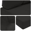 Outdoor Sofa Cushions 2 Pcs Black Polyester