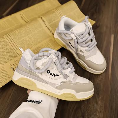 Sneakers Erkek Platform Koşu Spor Ayakkabıları Siyah Bağcıklı Erkek Vulkanize Ayakkabılar Kalın Tabanlı Sneakers Chaussure Homme