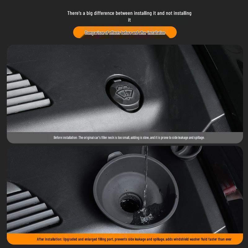 Tesla Model Y/3 Glass Wiper Water Refill Anti-Leak Funnel Accessory