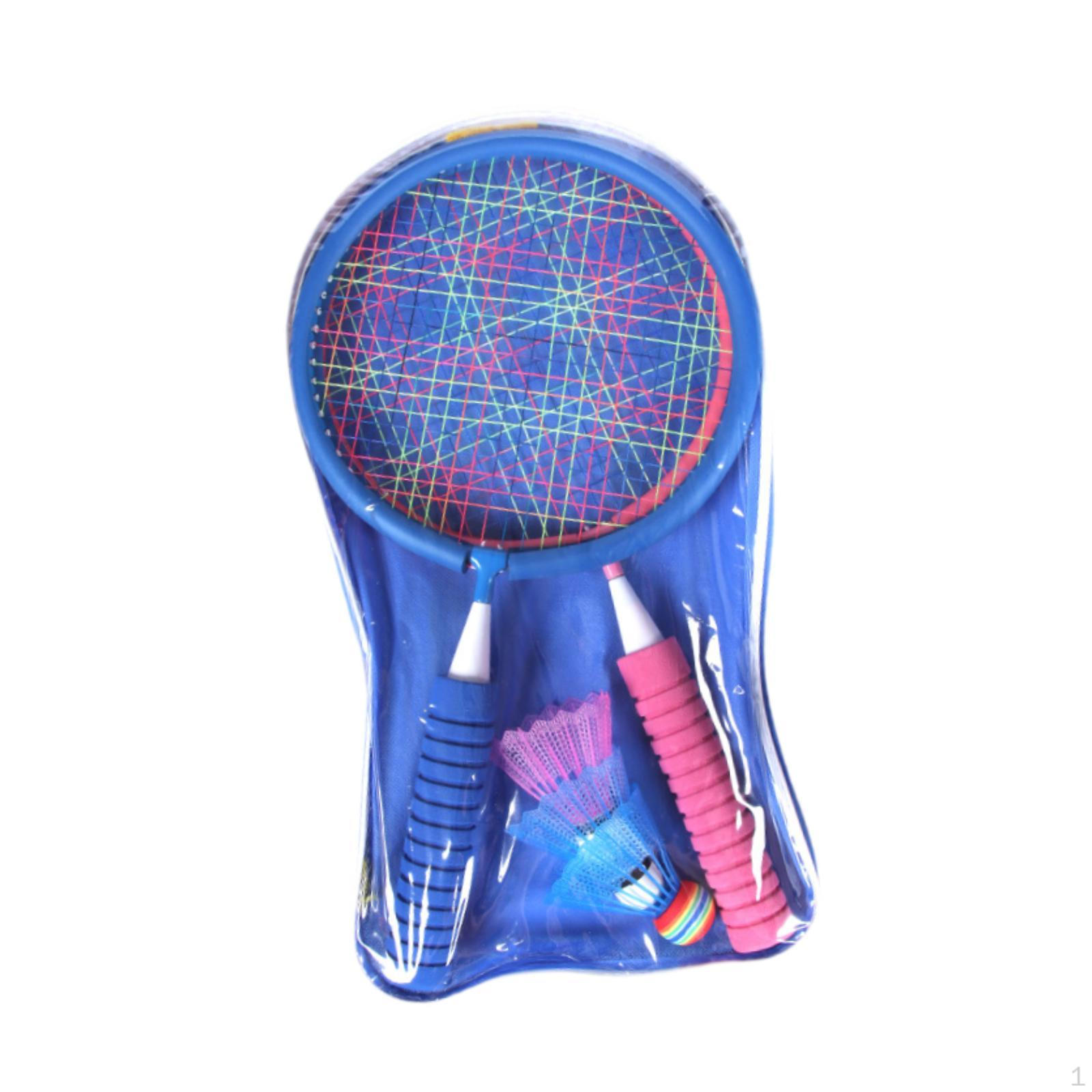 

Badminton and Tennis Combo Set Racket Racquet for Outdoor Fun Blue Pink
