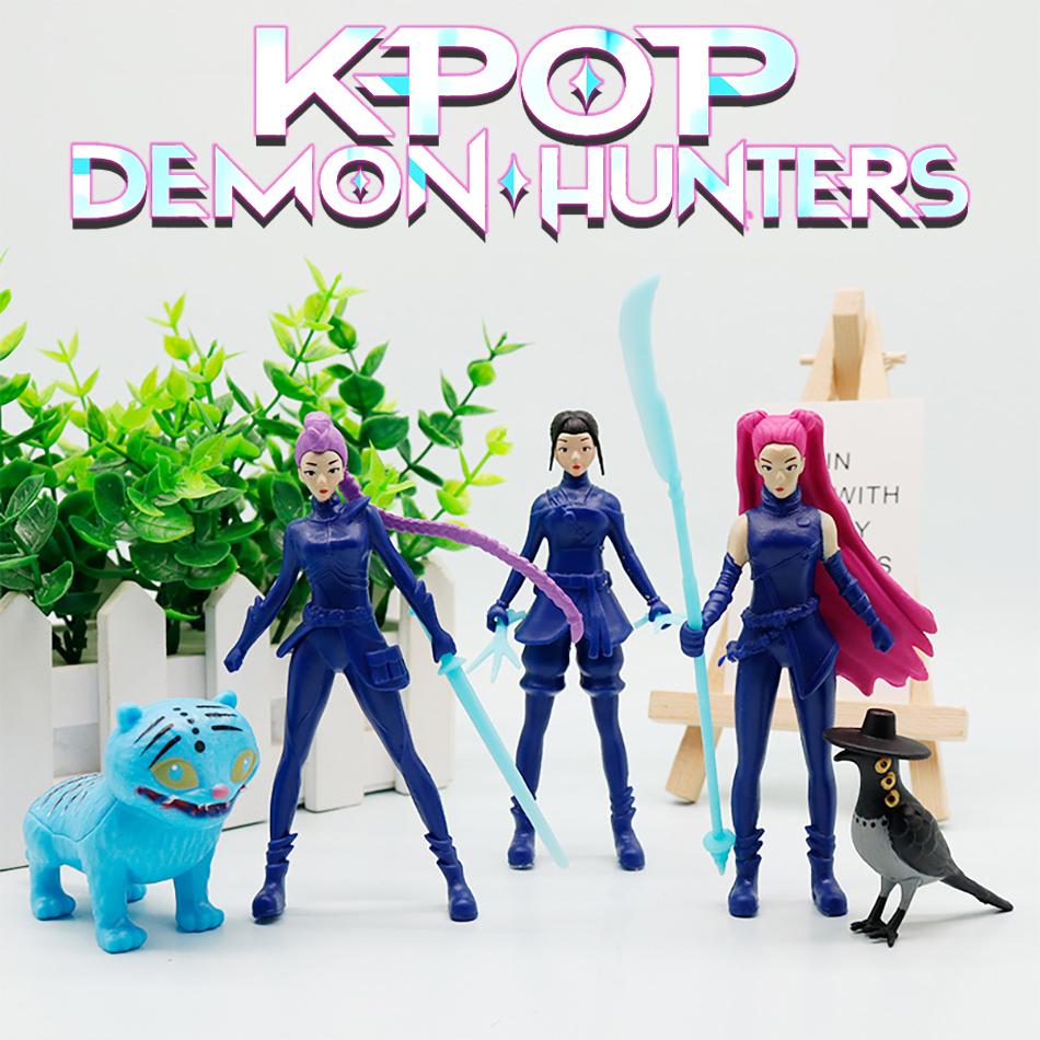 5 Stück/Set Kpop Dämonenjäger Action-Modellfigur Spielzeug Sammlerstück Derpys Tiger Rumi Mira Zoey Sussy Figurpuppen Für Fans Geschenke