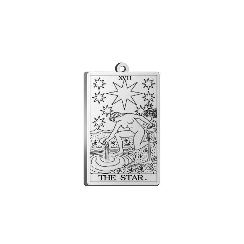 Dawapara Tarot Card Charms for Jewelry Making Astrology Tarot Cards Major Arcana Magic Amulet Stainless Steel Pendants