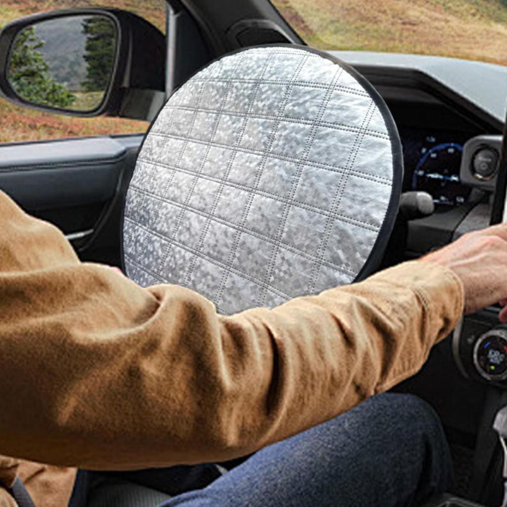 Steering Wheel Cover For Hot Weather Auto Steering Wheel Shield Foldable Sun Shield Sunblocker Sunscreen For Automotive Car