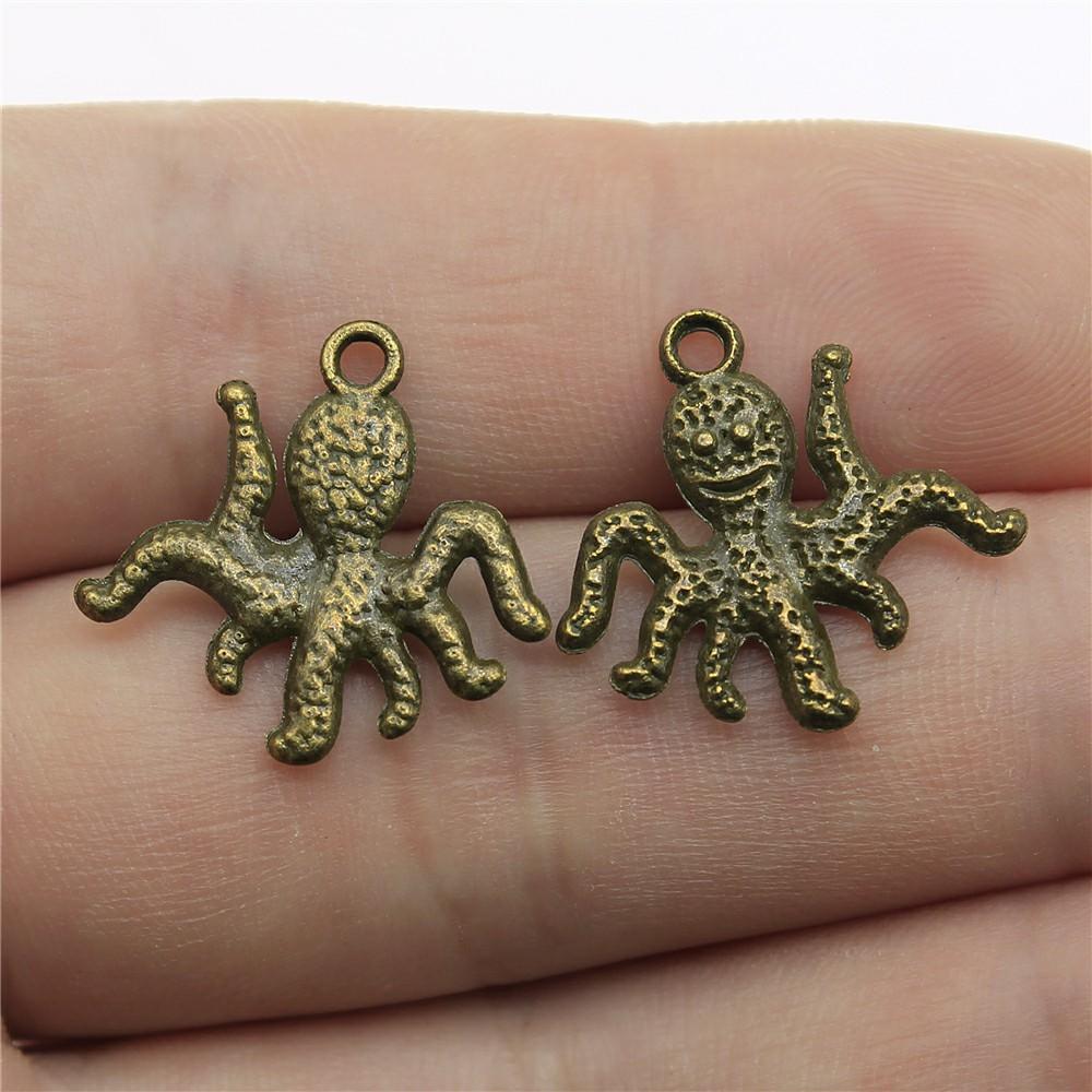10 Stück Oktopus Anhänger Für Schmuckherstellung Meeresleben Meerestier Anhänger DIY Bastelzubehör