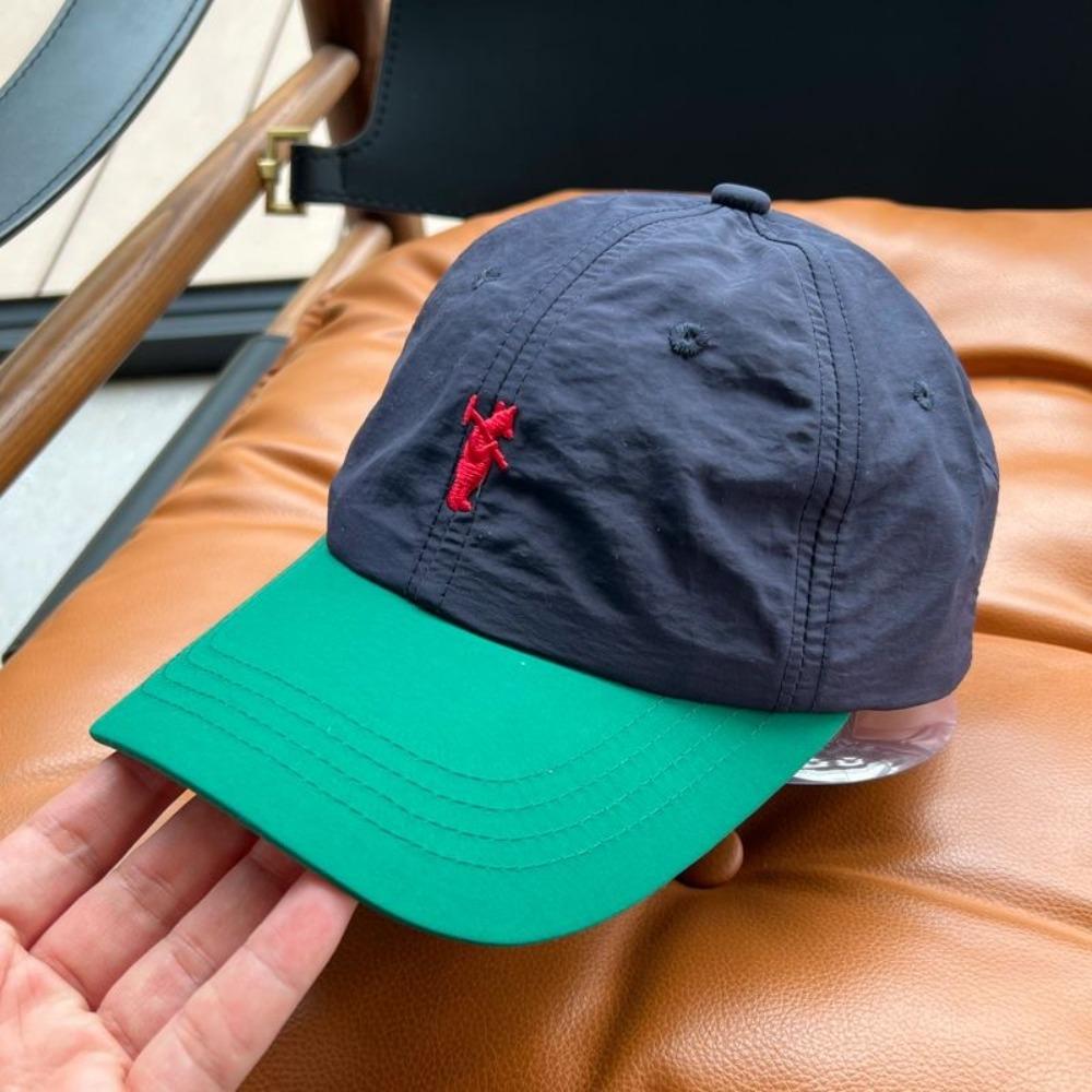 Exquisite Embroidery Sports Baseball Cap Splicing Color Quick-drying Hip Hop Hat Breathable Lightweight Duck Tongue Hat