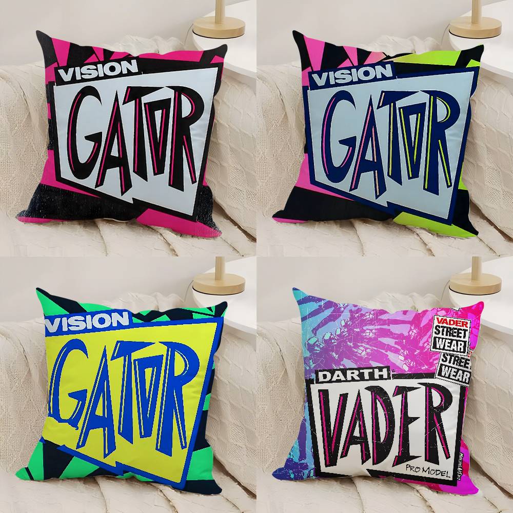 V-Vision S-Street W-WearS Pillow Case Office Sofa Dorm Chair Back Short Plush Double-sided Printing Home  Cushion Cover
