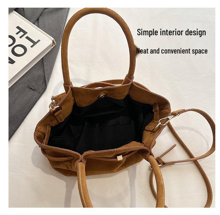 Women's Frosted Velvet Tote: 2025 Crossbody Commuter Handbag