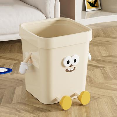 Haushaltsmülleimer Cartoon Mülleimer mit Augen Händen Beinen 7L/12L/16L Niedlicher Mülleimer ohne Deckel für Küche Badezimmer Schlafzimmer Büro