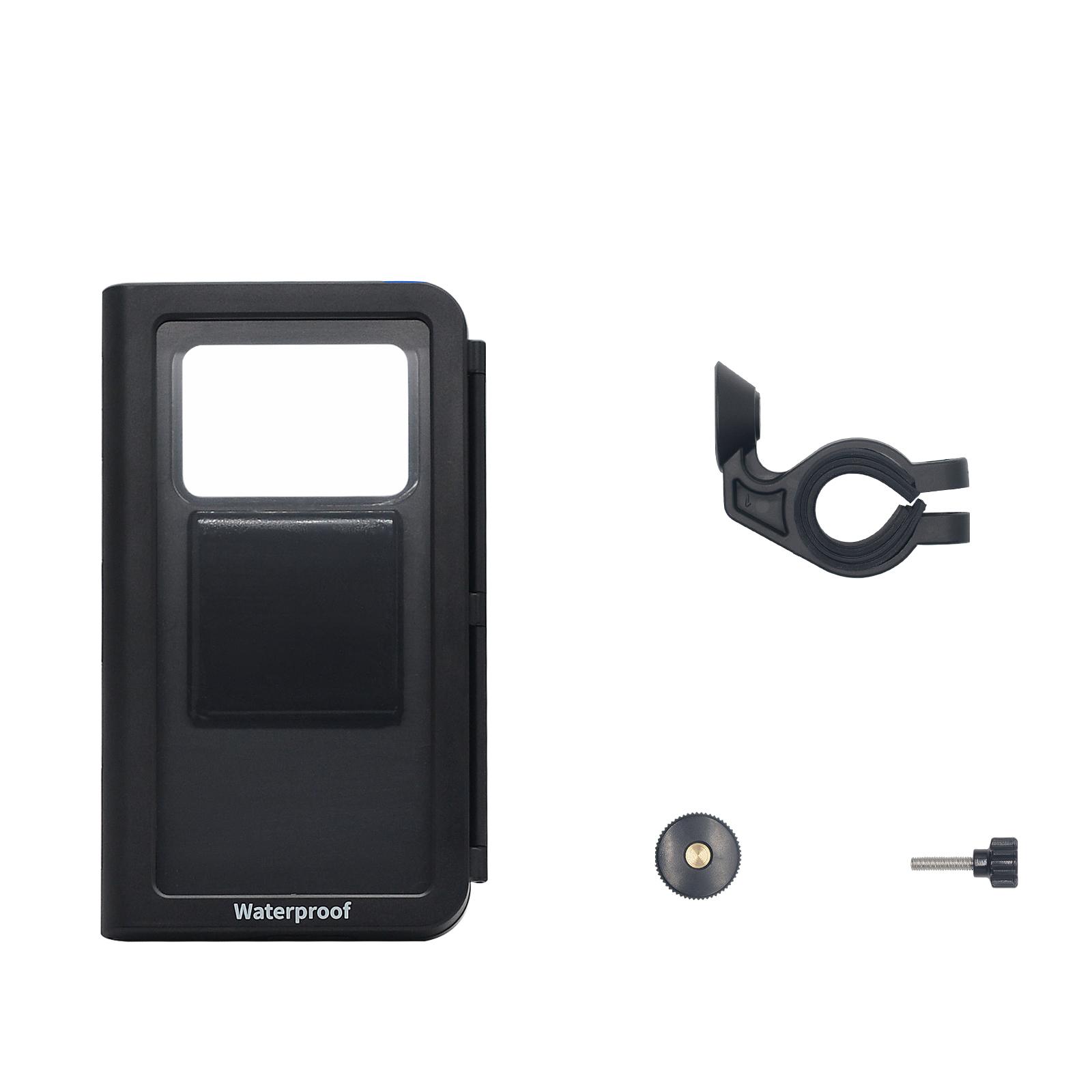 

Водонепроницаемое крепление для телефона на мотоцикл, крепление для телефона на велосипед с креплением на руль и сенсорным экраном, вращающийся на 360 градусов держатель для телефона 10.8*19cm чёрный