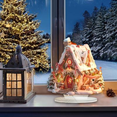 2D Acrylic Christmas Snow House with Light Table Decor Cottage Ornament Home Decoration 2025 Xmas Navidad Party Supplies