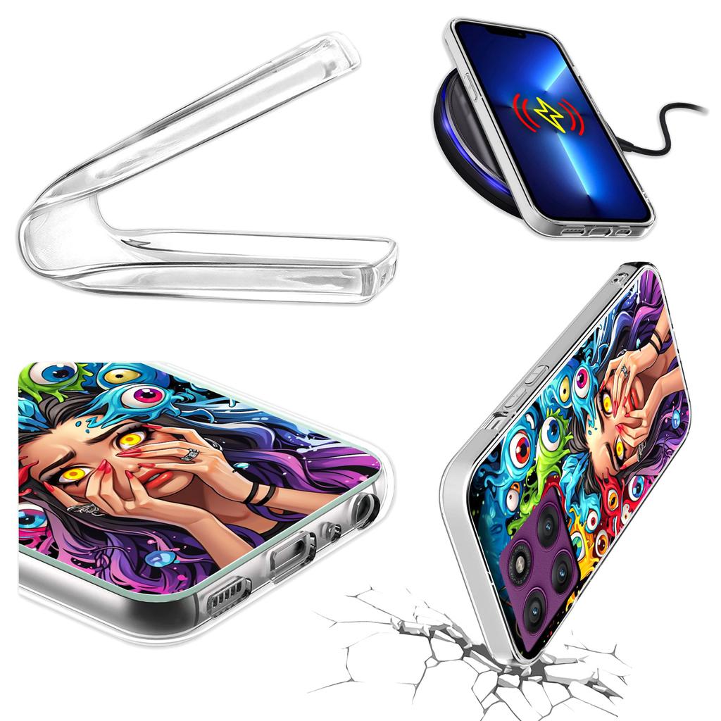Etui Do Motorola Edge 60 Pro Obudowa Foto Case Plecki Oczy + Szkło 9H