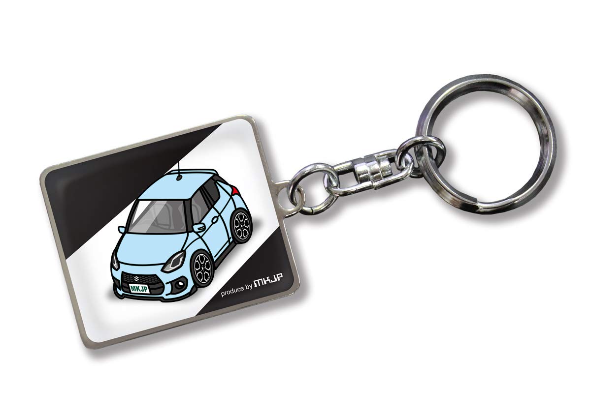 

MKJP Custom Keychain for Suzuki Swift Sport Black Light Blue Car Color ZC33S, Base, светло-синий