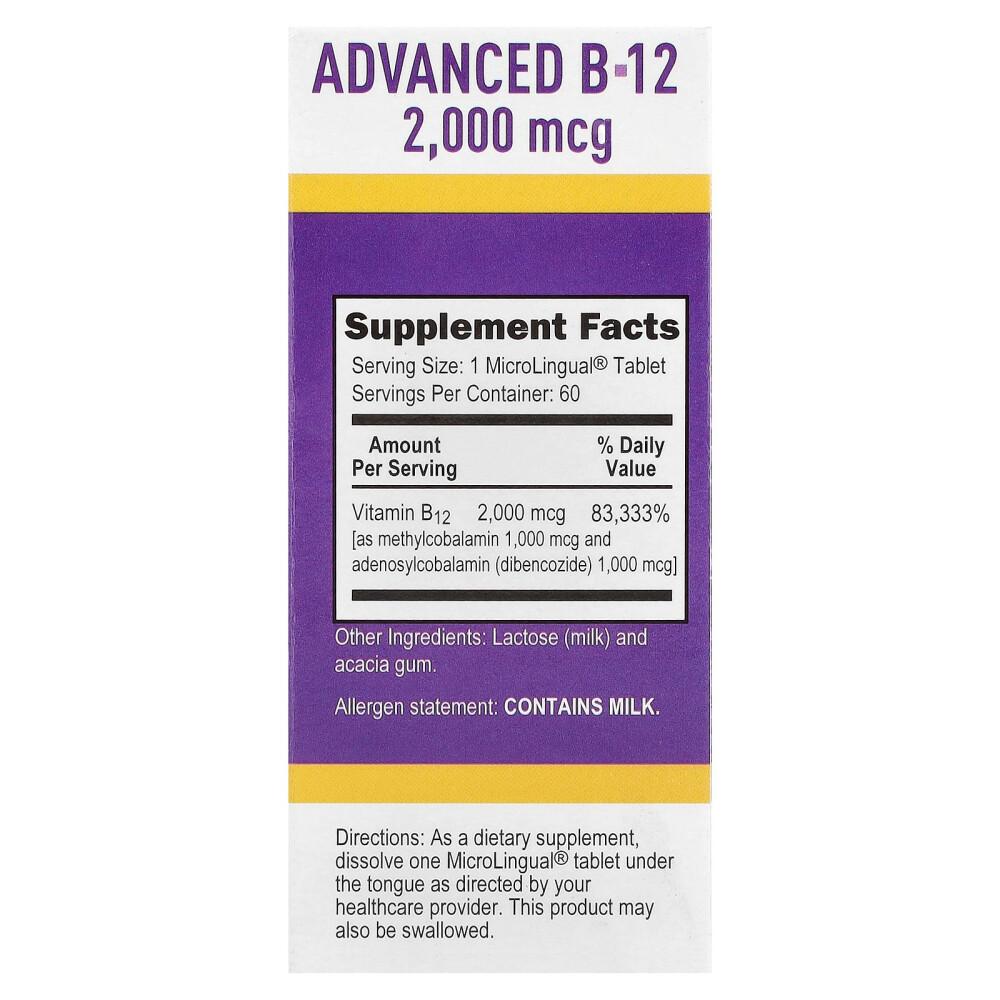 Superior Source Advanced B-12 2000mcg Instant Dissolve MicroLingual Tablets 60 Tablets