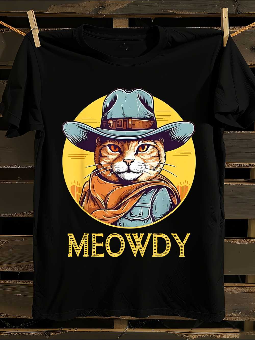 

s White Cat Cowboy Cowgirl Western T-Shirt Mens Tshirt Womens Tshirts with Letters Print Short Sleeves T-Shirt Casual Street Tee Shirt Top M