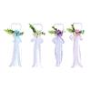 Love Heart Silk Flower Wand for Flower Girls Wedding Accessory Handheld Fairies Wand for Wedding Parties and Birthdays