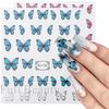 Nail Art Stickers Ins Spring Blue Variety Butterfly Fresh Thin Tough Adhesive Nail Stickers