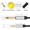 Stereo-Audio Cable Male to Male 3.5 AUX-Jack Connecting Line 3.5mm TRS to 6.5mm TS Large Two Core Gold-plated Audio Cord