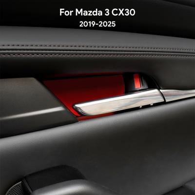 4PCS Top Suede Trim LHD RHD Sticker For Mazda 3 Axela BP CX30 CX-30 2019 2020 2025 2025 2025 2025 2025 Car Inner Door Bowl Panel