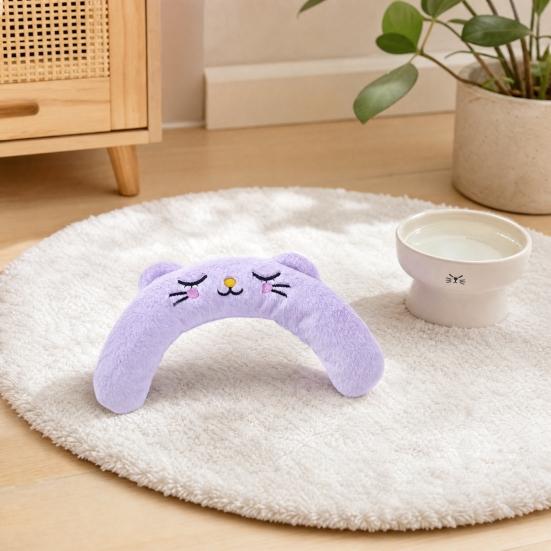 Interactive Pet Pillow With Built-in Bb Sound Device Soft Embroidered U-shaped Pet Neck Protector