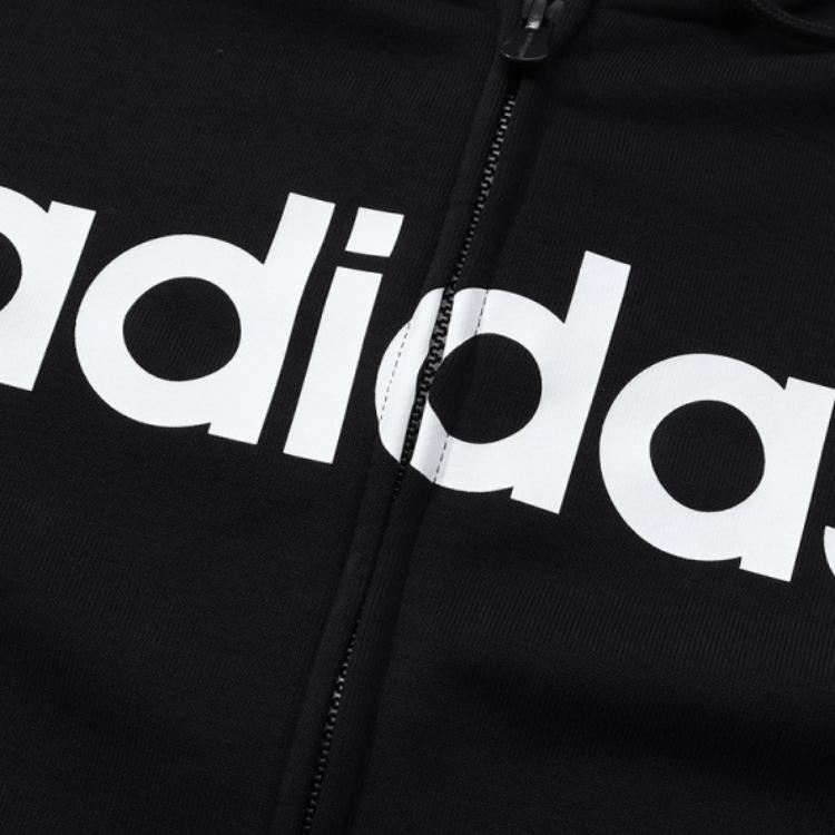 Adidas Essential Zip Hoodie Men Outerwear Black DM4282