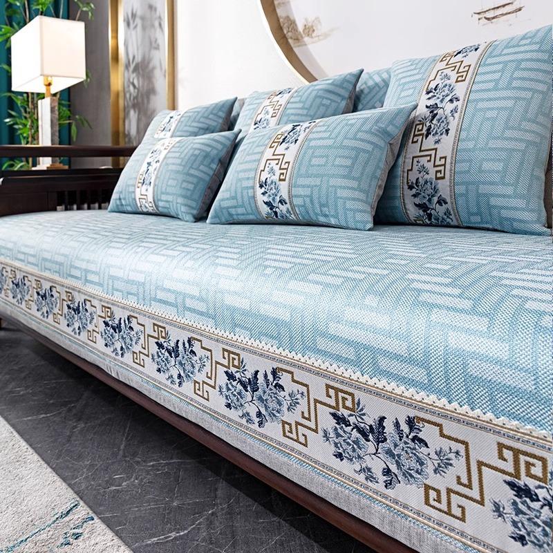 

Подушка для дивана, новая китайская высококачественная нескользящая подушка из палисандра, ткань с полным покрытием, универсальный чехол для деревянного дивана на четыре сезона 70*70