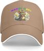 Mardi Gras Gator Baseball Cap Polyester Adjustable Unisex Casual Print Hat for Adults