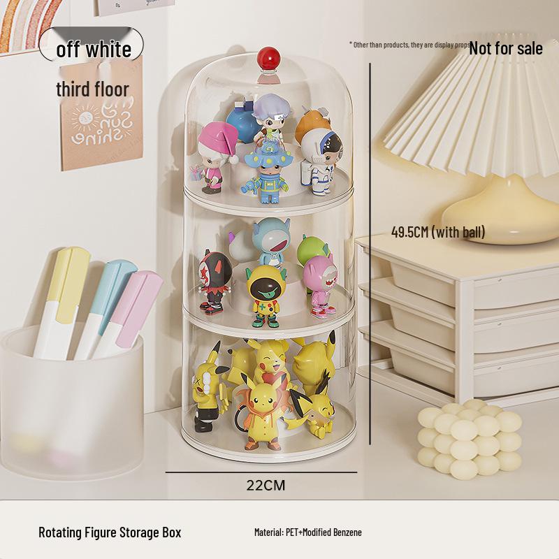 360° Rotating Transparent Acrylic Display & Storage Box One-layer