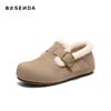 Senda Mao Mao Shoes for Women 2025 Winter New Plush Warm Inner Height Increase Boken Shoes WP050DA5