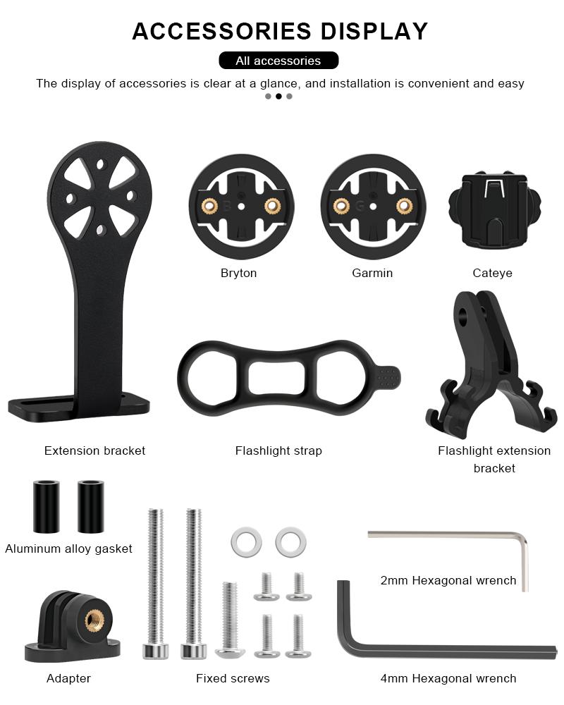Suport pentru computer de bicicletă, ghidon pentru cameră, suport pentru cronometru și vitezometru pentru ciclism rutier, pentru Garmin Edge Bryton CatEye