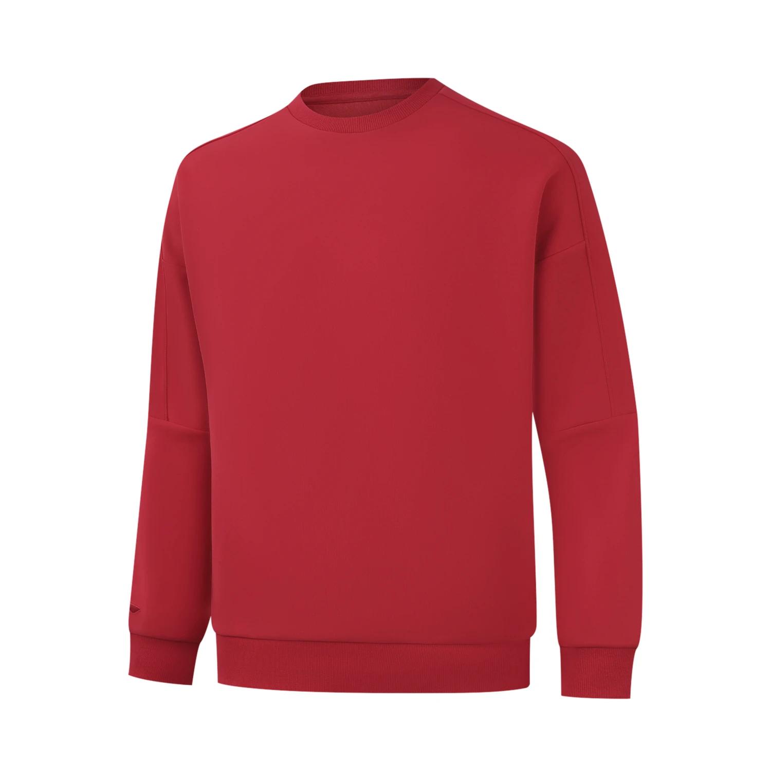Li Ning Sweatshirts Men s Bull Red Crew Neck Moderate AWDV299-7 3XL