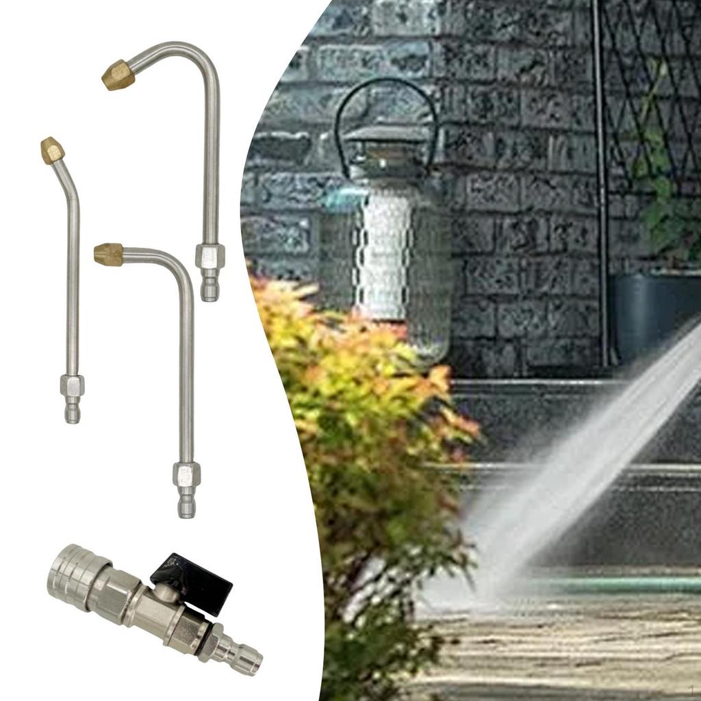High Pressure Washer Extension 1/4 Inch Quick Connect Easy To Install Cleaning Rod Parts