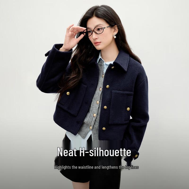 

Women s Fashion Lapel Short Coat XL