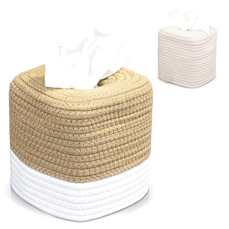 

1Pc Hand-Woven Simple Tissue Box, Multi-Functional Bedroom Living Room Coffee Table Paper Storage Box Tissue Decoration Box