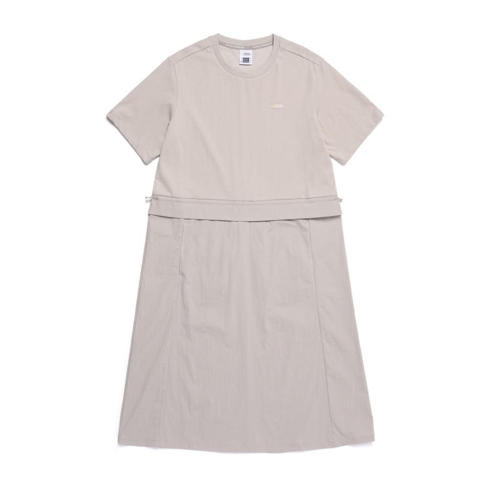 NATIONALGEOGRAPHIC N252Wop981 Women'S Hybrid Short Sleeve Dress Mourning Beige