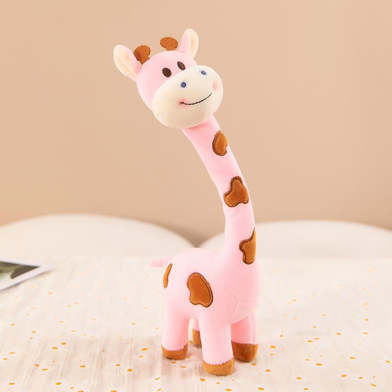 

Giraffe Toy Plush Cartoon Animal Stuffed Doll Room Sofa Decoration Kids Gift 30cm/11.81in розовый